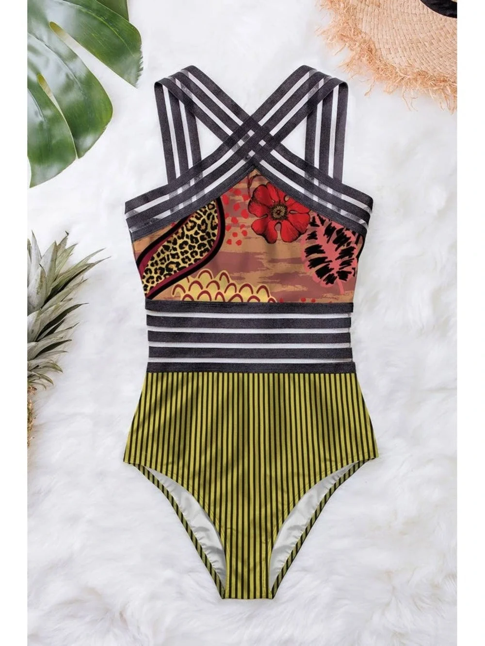Plus-Narelle Crossover One Piece Swimsuit